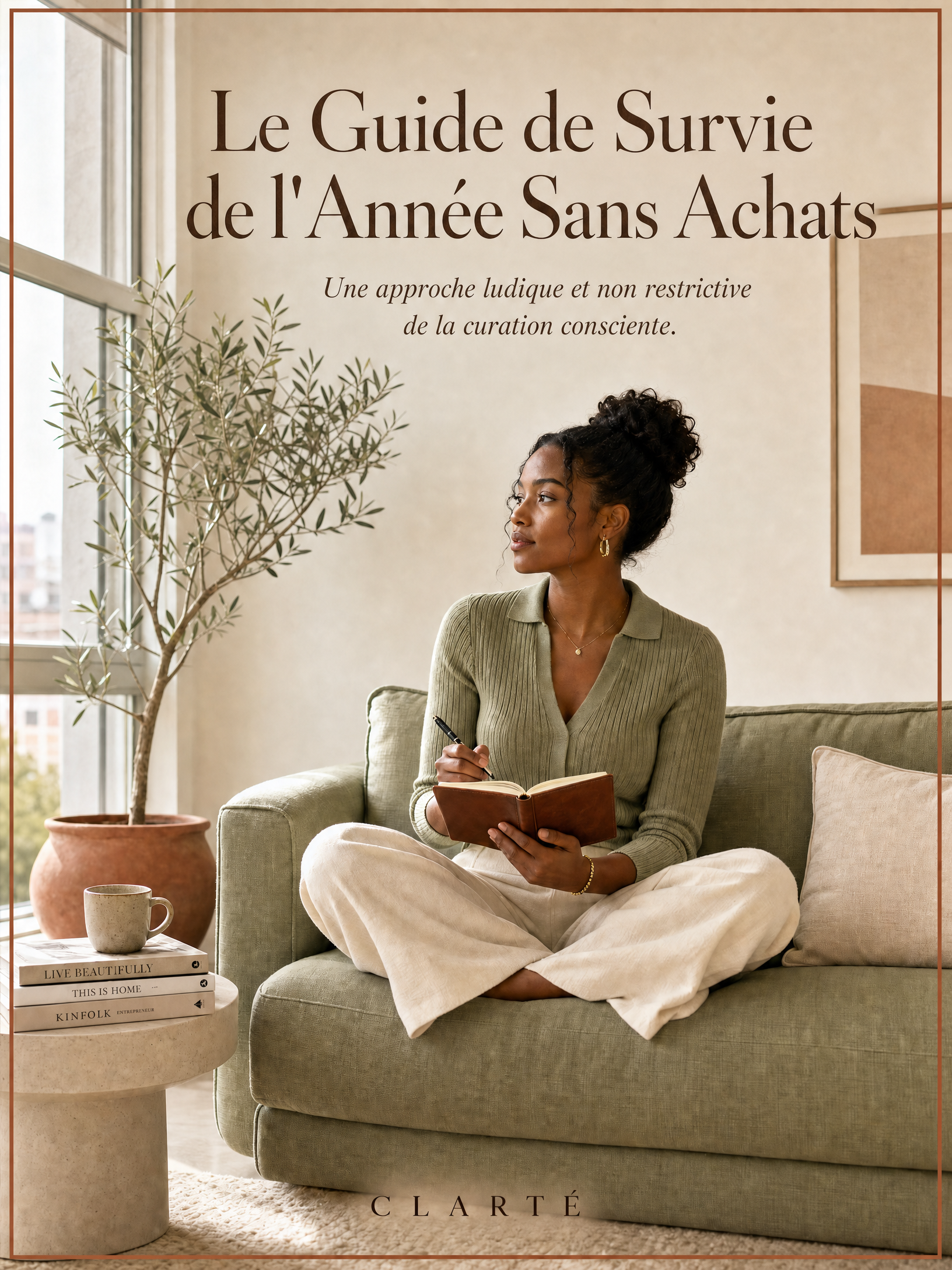 Couverture française du Guide de Survie de l'Année Sans Achats par CLARTÉ